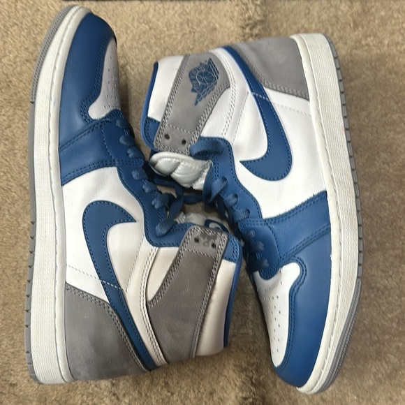 Mens Jordan 1 Retro High OG True Blue - Picture 4 of 10